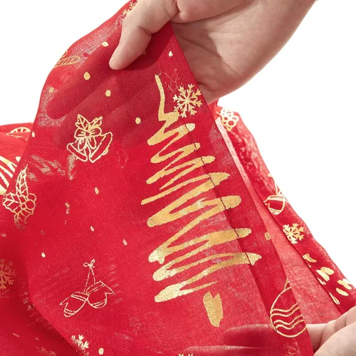 Miniatura 6 de Topfinel - Cortinas transparentes de Navidad de 63 pulgadas de largo para sala de estar, juego de 2 paneles, cortinas con bolsillo para cortinero