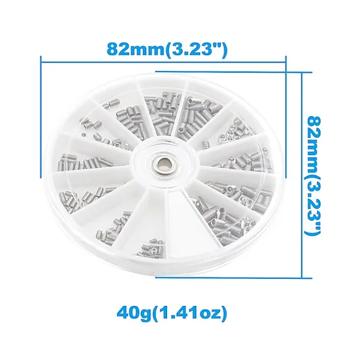 Miniatura 6 de M2 M2.5 M3 Kit surtido de tornillos de acero inoxidable con punta de transmisión hexagonal interna