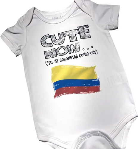 Miniatura 2 de Body para bebé Colombia Til My Colombian Comes Out Country Pride - Mono para bebé/bebé en color blanco, talla NB-18M