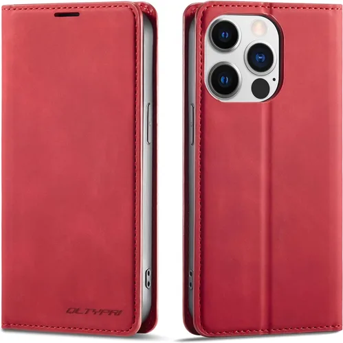 Miniatura 9 de QLTYPRI Funda para iPhone Air, Funda de piel sintética premium TPU parachoques con tarjetero Kickstand adsorción magnética oculta a prueba de golpes