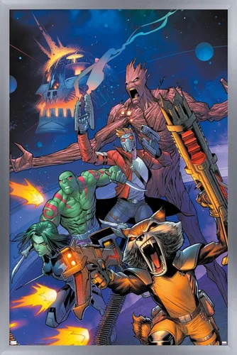 Miniatura 8 de Marvel Comics Guardianes de la Galaxia - Póster de pared con gritos grupales, 34 pulgadas de largo x 22.4 pulgadas de ancho, versión premium sin