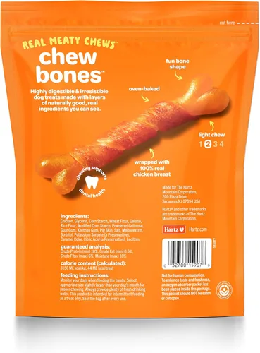 Miniatura 3 de Oinkies - Golosinas masticables duraderas para perros envueltas en pollo, 25