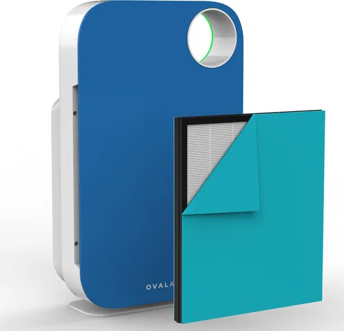 Miniatura 8 de OVAL AIR AIR1000E - Purificador de aire H13 True HEPA 5 en 1 de 3 etapas para habitaciones de hasta 600 pies cuadrados, reduce alergias, asma