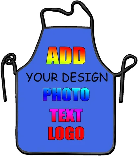 Miniatura 23 de NALAHOME Delantales personalizados para hombres y mujeres delantales personalizados con logotipo de texto fotográfico Negro