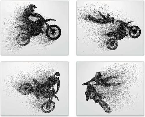 Summit Designs Motocross - Regalos de motocross, decoración para pared de dormitorio, carteles para pared, decoración de motocross, arte, arte de