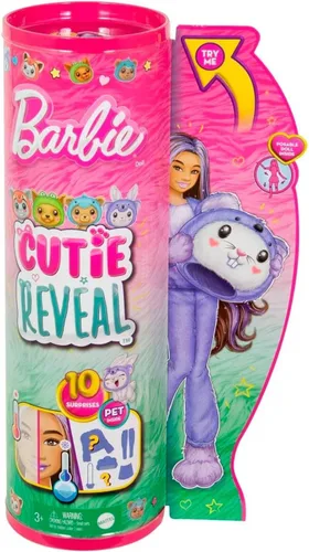 Miniatura 4 de Muñeca Barbie Cutie Reveal y Accesorios con Disfraz de Animal y 10 Sorpresas Incluyendo Cambio de Color, Conejo como Koala en Serie Temática