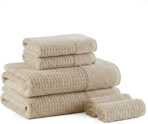 Miniatura 18 de Madison Park Spa Waffle - Juego de toallas de lujo 100 % algodón, tejido de gofre de textura premium, altamente absorbente, secado rápido, ropa