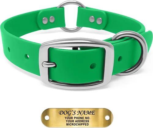 Miniatura 17 de Regal Dog Products Collar de Perro Naranja Mediano con Placa de Nombre Grabada Personalizada - Ajuste Personalizado, Resistente, Fácil de Limpiar