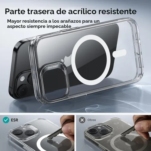 Miniatura 6 de ESR Funda para iPhone 15, compatible con MagSafe, protección de grado militar, resistente al amarillamiento, parte trasera resistente a