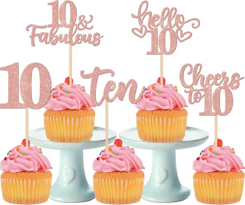 Miniatura 108 de 30 piezas de adornos para cupcakes de 12 cumpleaños feliz, brillantes doce, hola 12, felicitaciones a 12 años, adornos para cupcakes, 12
