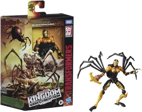 Transformers Toys Generations War for Cybertron: Kingdom Deluxe WFC-K5 Blackarachnia Figura de acción – Niños a partir de 8 años, 5.5 pulgadas