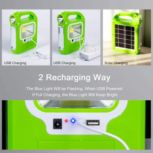 Miniatura 3 de Linterna solar para camping, accesorios esenciales, linterna LED recargable para cortes de energía, luces de tienda de campaña para emergencias