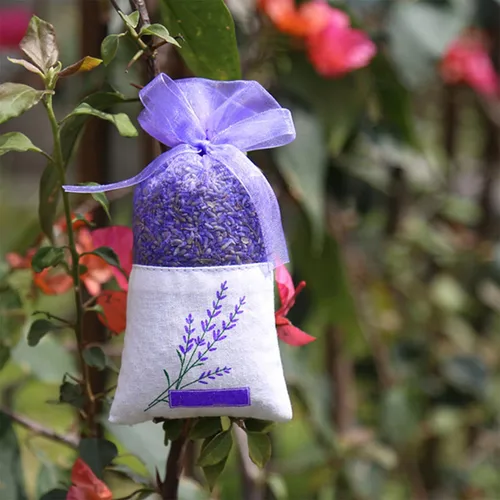 Miniatura 8 de DOITOOL Paquete de 25 bolsas de lavanda de 6.49 x 2.83 pulgadas, bolsas de fragancia de organza con cinta para fragancia del hogar, ambientador