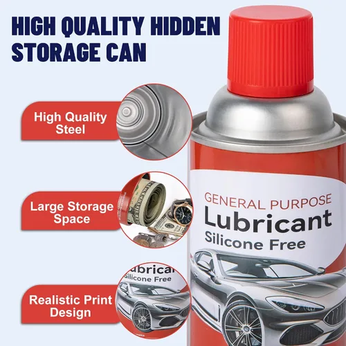 Miniatura 3 de BarGifts Caja Fuerte Oculta Lata de Aerosol Falsa con Compartimento Oculto, Almacenamiento Oculto Mantiene Tus Objetos de Valor Seguros Como Dinero