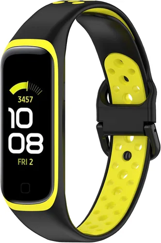 Miniatura 8 de Bandas compatibles con Samsung Galaxy Fit 2 pulseras de silicona de dos tonos de silicona colorida transpirable para Galaxy Fit 2 SM-R220 Fitness