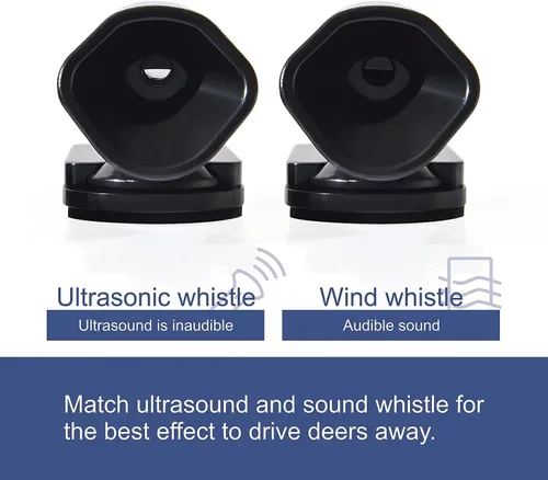 Miniatura 4 de 8 silbatos de ciervo para vehículos activados por viento, color negro