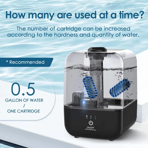Miniatura 6 de Cartucho de desmineralización para humidificador 20X compatible con la mayoría de humidificadores, repuesto para limpiador de tanque