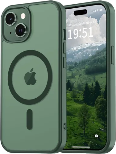 Miniatura 66 de vnnink para iPhone 12 y iPhone 12 Pro, funda de teléfono celular translúcida con protección contra caídas de grado militar, mate magnética