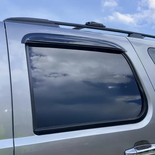 Miniatura 4 de IKON MOTORSPORTS - Visera de ventana compatible con Chevy Tahoe GMC Yukon 2007-2014, estilo delgado, acrílico, ahumado, 4 unidades, protección