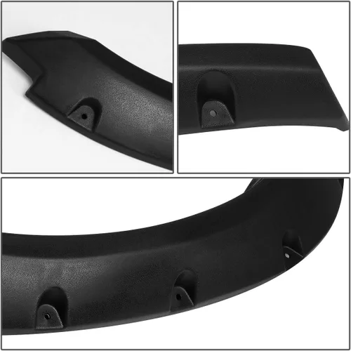 Miniatura 3 de DNA MOTORING Guardabarros de rueda de diseño con remaches de bolsillo compatibles con 09-10 Dodge Ram 1500 11-18 Ram 1500 Fleetside Bed, negro