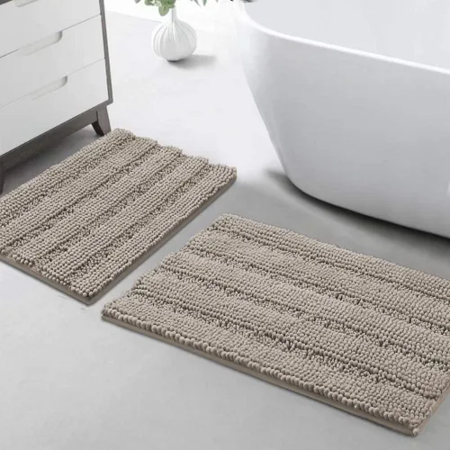 Miniatura 17 de Turquoize Alfombras de Baño de Chenilla Peludas Alfombra de Baño Antideslizante Gruesas Alfombras Peludas para Baño Chenilla Juego de Alfombra