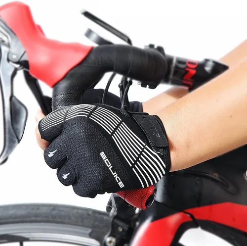 Miniatura 5 de Souke guantes acolchados para ciclismo de medio dedo absorción de impactos antideslizantes transpirables para hombre y mujer
