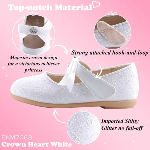Miniatura 4 de EIGHT KM Zapatos de vestir para niñas pequeñas Zapatos Mary Jane para niñas Mary Jane Flats Zapatos de ballet Fiesta, niña de flores, zapatos