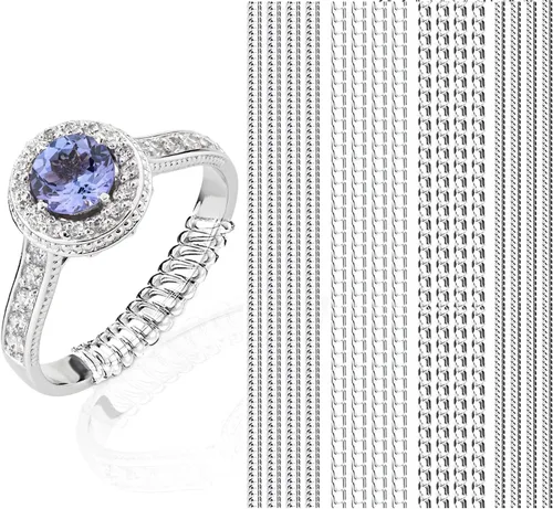 JRONGHE Ajustador de tamaño de anillo para anillos sueltos, paquete de 16 protectores de anillo invisibles de 4 tamaños para mujeres y hombres,