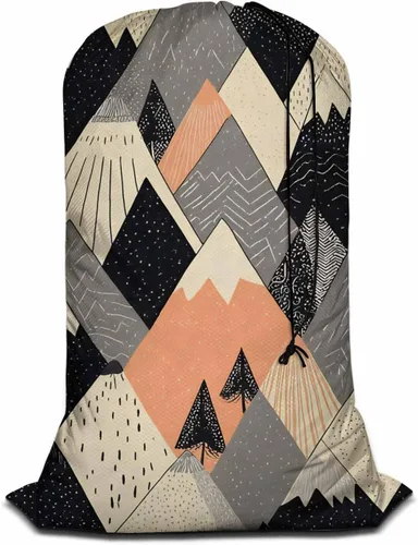 Miniatura 9 de Swono Alphabets - Bolsas de lavandería XL, organizador de bolsas de ropa sucia con cierre de cordón, bolsa de lavandería grande resistente, huellas