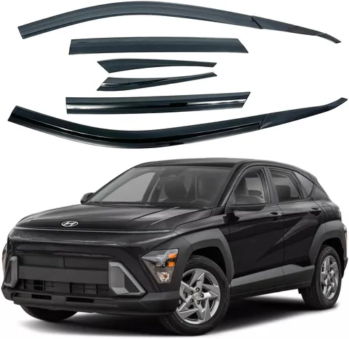 Miniatura 6 de AUTOCLOVER - Juego de 6 protectores de lluvia con cinta adhesiva para Hyundai Kona 2018 2019 2020 2021 2022 2023 / deflectores de ventana, persianas