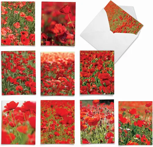 Miniatura 10 de The Best Card Company Juego de 10 tarjetas de agradecimiento surtidas de 4 x 5.12 pulgadas con sobres (10 diseños, 1 cada uno) elegantes flores