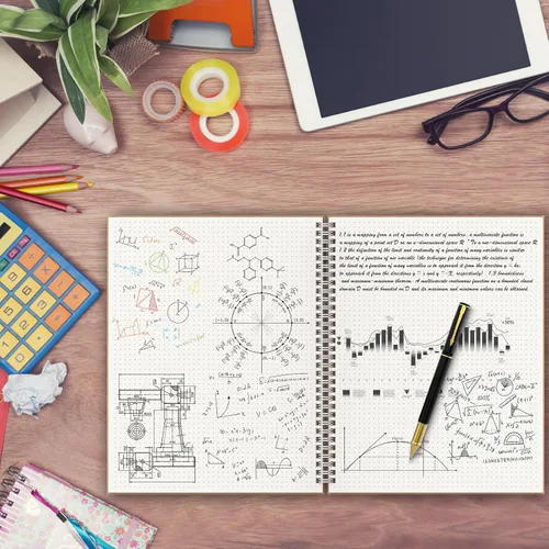 Miniatura 6 de Cuaderno de puntos A4, paquete de 2 cuadernos grandes de cuadrícula de puntos en espiral, 200 páginas de 100gsm de grosor, diario de papel