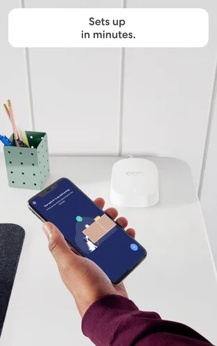 Miniatura 6 de Router wifi de malla Amazon eero 6+ con 1 mes gratis de eero Plus (se renueva automáticamente). Cobertura de hasta 1500 pies², conecta más de 75