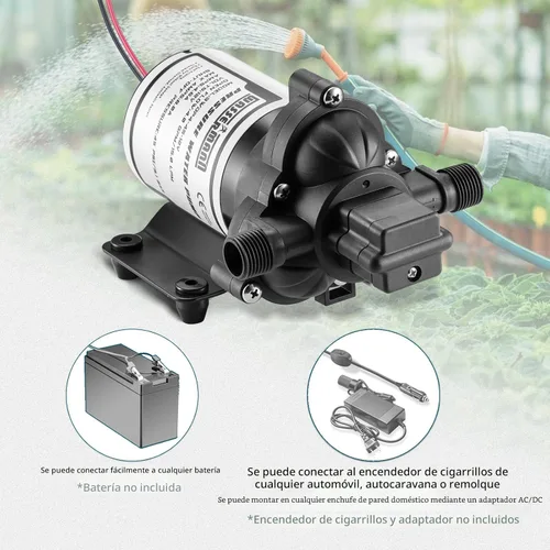 Miniatura 7 de Bomba de agua Wassermann para RV, bomba de presión de agua autocebante de 12 V para RV 4.0 GPM 45 PSI con interruptor de presión, para RV, náutica