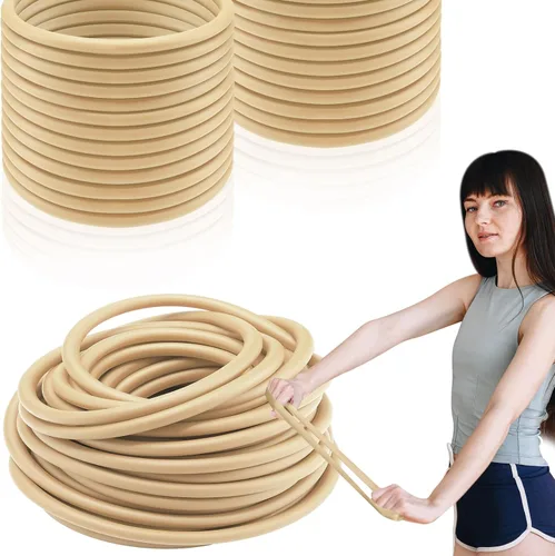 Miniatura 10 de 1 Rollo Tubos de Resistencia Tubo Elástico de Látex 50ft Bandas de Ejercicio Tubo de Ejercicio para Terapia Física, Pilates de Tren Inferior