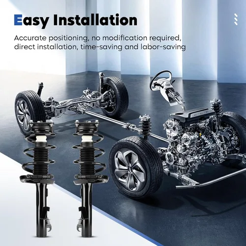 Miniatura 6 de Conjunto de puntales delanteros amortiguadores y enlaces de barras estabilizadoras compatibles con Mazda 3 2004-2009 (excluye MazdaSpeed), reemplaza