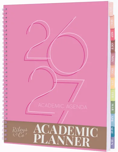 Miniatura 31 de Rileys - Agenda académica 2026-2027, agenda diaria, semanal y mensual, julio de 2026 a junio de 2027, páginas de notas para estudiantes