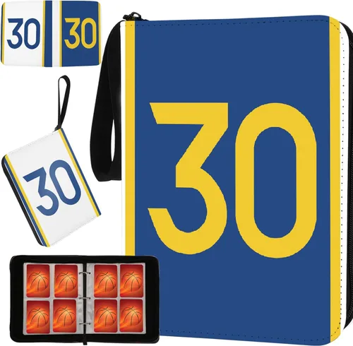 Carpeta de tarjetas de baloncesto con mangas, 400 bolsillos, tarjetero de baloncesto #30 para tarjetas intercambiables, organizador de carpetas de