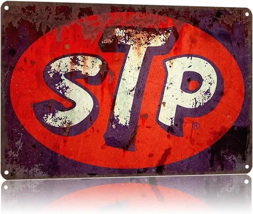 Vintage Metal Signs STP Oil Garage, Gas Oil Retro Tin Sign For Man Cave, Garage, Living Roome, Cafe And Pub Wall Decor 8 X 12 Inch Funny Sign