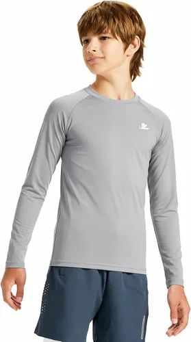 Miniatura 39 de Devoropa - Camiseta de compresión para niños pequeños, camiseta de fútbol y béisbol de manga larga, camiseta interior deportiva de secado rápido