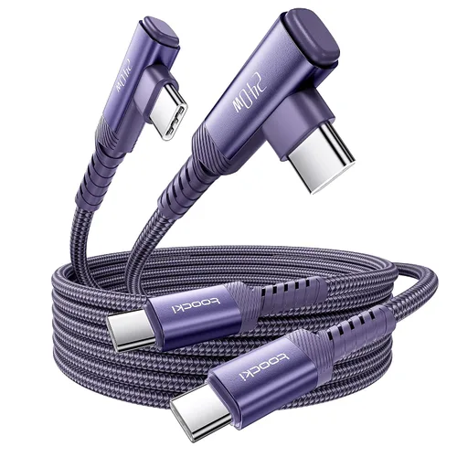 Miniatura 9 de Cable USB C [Paquete de 2, 1 mt] Carga rápida de 240 W tipo C, cable USB 2.0 trenzado de nylon para iPhone 17 16 15 Pro Plus Pro Max Air, iPad Pro