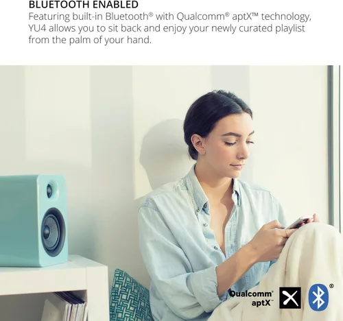 Miniatura 6 de Kanto YU4GB Altavoces alimentados con Bluetooth y preamplificador phono incorporado Apagado y encendido automáticos Control remoto incluido