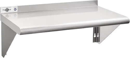 Miniatura 18 de Profeeshaw NSF - Estantería de acero inoxidable de 12 x 72 pulgadas, estantes comerciales de 345 libras, estantería de metal montada en la pared