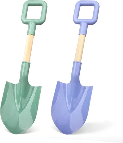 Pala de arena de madera de 16 pulgadas para niños y adultos, herramientas de jardinería resistentes, palas resistentes para mesa de arena, pala de