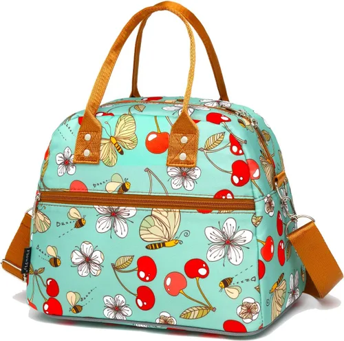 Miniatura 15 de FlowFly Fiambrera térmica con correa de hombro y asas para mujer, hombre y niños, amplia y reutilizable, congelable, bolso organizador de alimentos