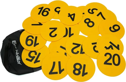 Miniatura 12 de Mini marcadores de suelo de 4 pulgadas para aula, preescolar y jardín de infantes (juego de 20 unidades) (número 1-30)