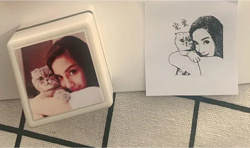 Miniatura 14 de Sello personalizado para retrato de mascota, sello de cara de mascota personalizado, sello de tinta personalizado, Ta personalizado, sello para Verde