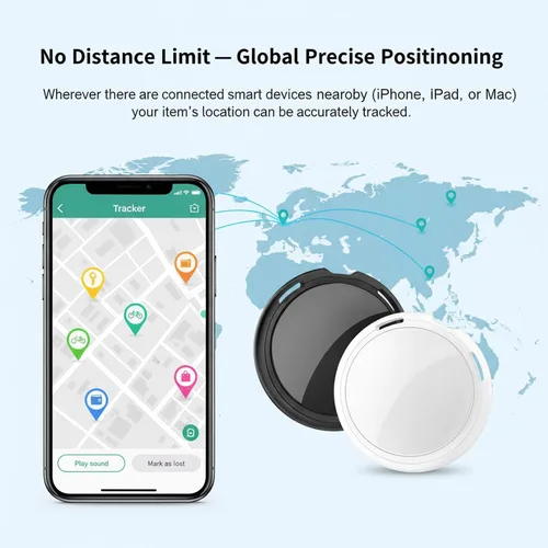 Miniatura 5 de Paquete de 2 rastreadores GPS para vehículos que funcionan con Find My (solo iOS) en tiempo real Mini Car Air Tracker Dispositivos de etiqueta