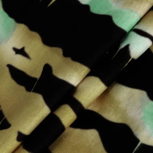 Miniatura 8 de Vestido casual de verano para mujer, vestido de manga corta con estampado de teñido anudado
