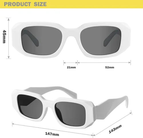Miniatura 5 de mosanana Gafas de sol rectangulares de moda para mujeres y hombres